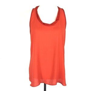 Bellatrix Red Sleeveless‎ Flowy Racerback Tank Top Small Blouse Lightweight